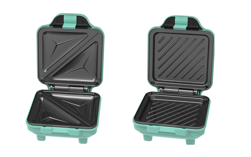Manufacturer Small Mini Toasted Sandwich Waffle Maker with Non-Stick Plates