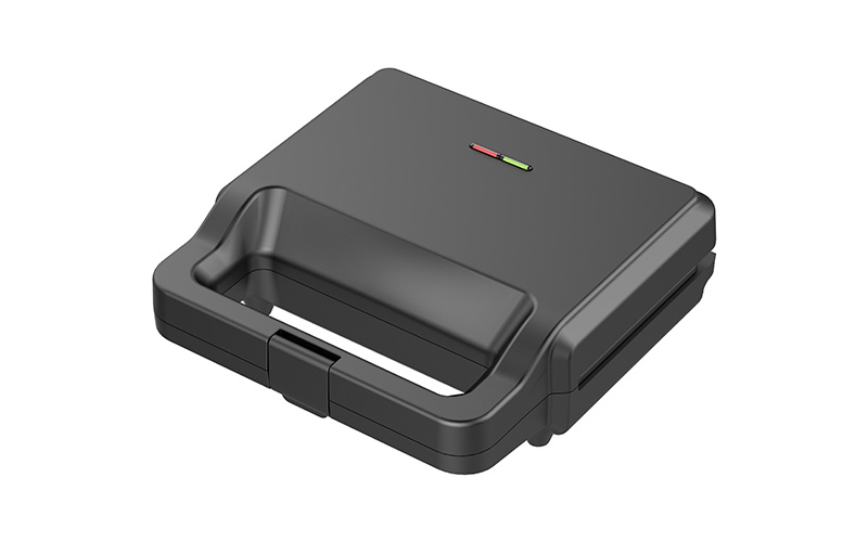 Manufacturer White Sandwich Waffle Maker with Non-Stick Plates and Automatic Temperature Control