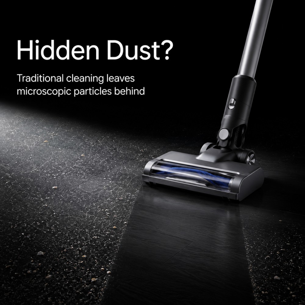 Modern Minimalist Handheld Vacuum | Ergonomic Grip | All-Room Kitchen & Living Cleaning