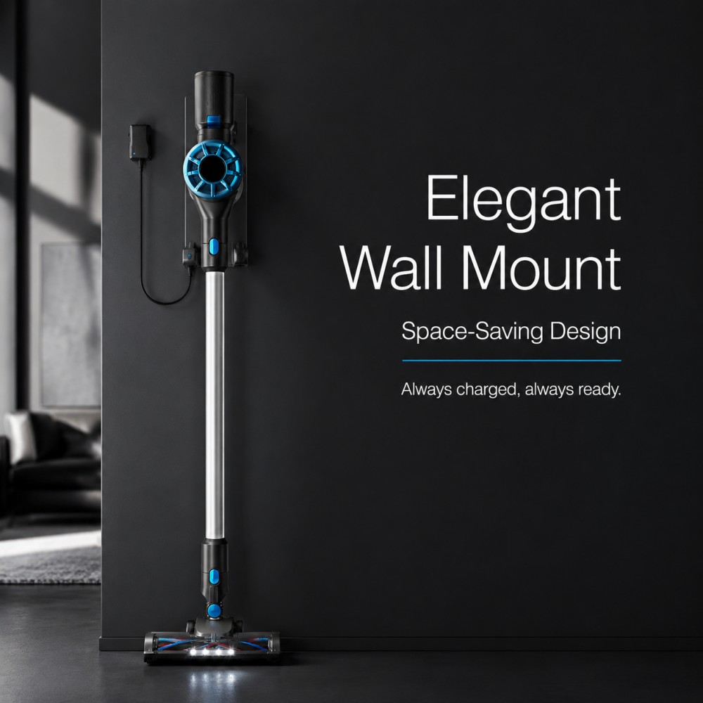 Brushless Motor Technology: Extends motor lifespan by 2x, reducing after-sales returns| 0.6L Large-Capacity Dustbin: Reduces emptying frequency for uninterrupted cleaning| 20KPa Strong Suction Power: Effortlessly removes pet hair and crevice dust, boosting positive reviews|