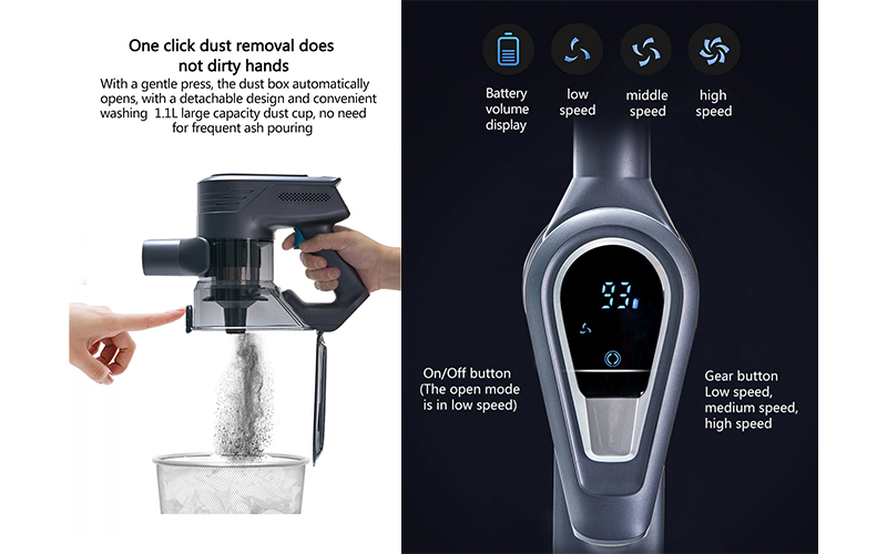 Commercial Cordless Handheld Vacuum | 500W BLDC Motor | 30KPa Suction | OEM Available