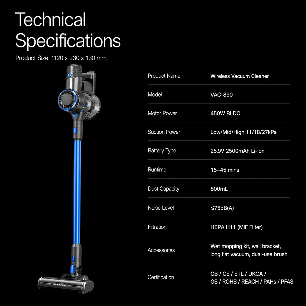 2-in-1 Cordless Cleaning: Combines powerful suction and mopping to eliminate need for multiple devices| Washable HEPA Filter: Reduces ongoing maintenance cost with reusable filtration system| Brushless Motor & 60-min Runtime: Delivers sustained high performance on single charge for larger spaces|