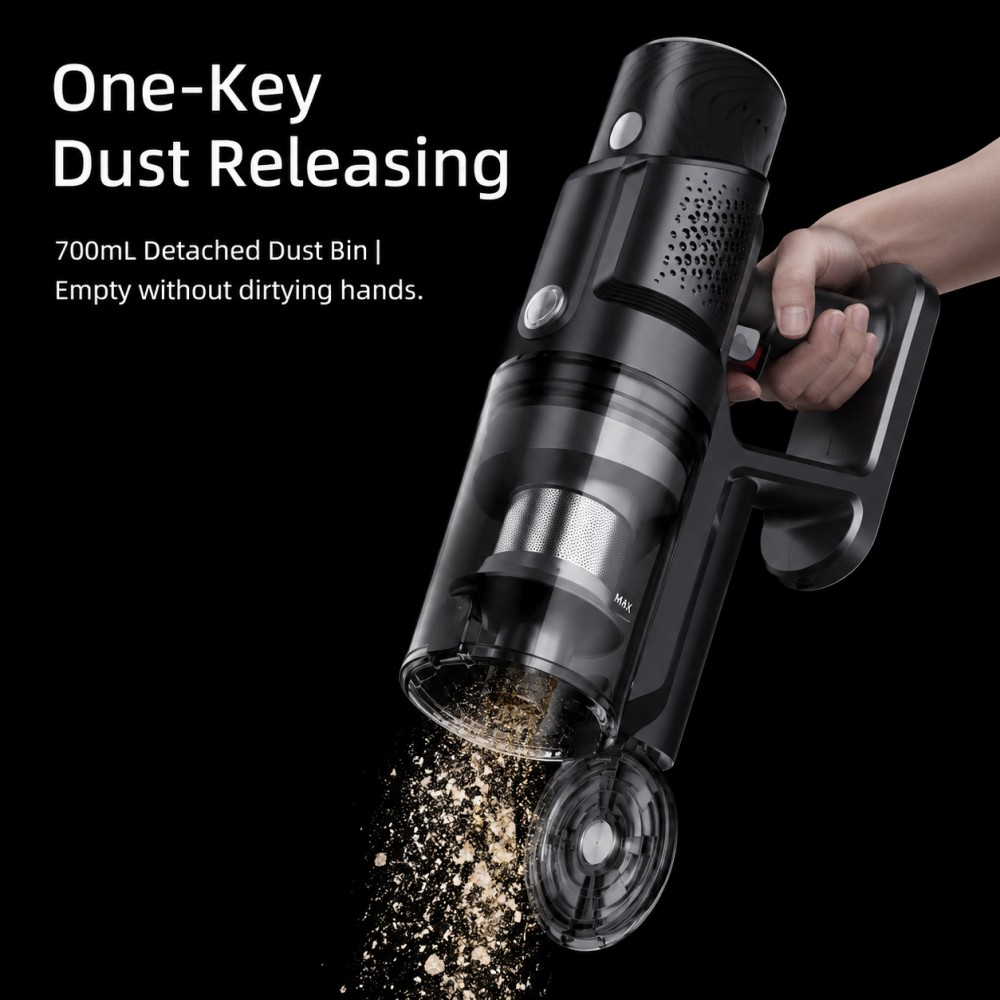 • Appliance with Utility & Artistry | Top Pick for Curated Boutiques；• 450W Brushless Cordless Stick Vacuum | 3-Stage Suction + HEPA Filter | Home & Office Use• Lightweight Quiet Cordless Vacuum | 45-Min Runtime + Wall Mount | Wholesale Preferred