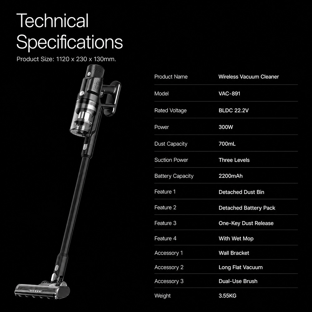 • Appliance with Utility & Artistry | Top Pick for Curated Boutiques；• 450W Brushless Cordless Stick Vacuum | 3-Stage Suction + HEPA Filter | Home & Office Use• Lightweight Quiet Cordless Vacuum | 45-Min Runtime + Wall Mount | Wholesale Preferred