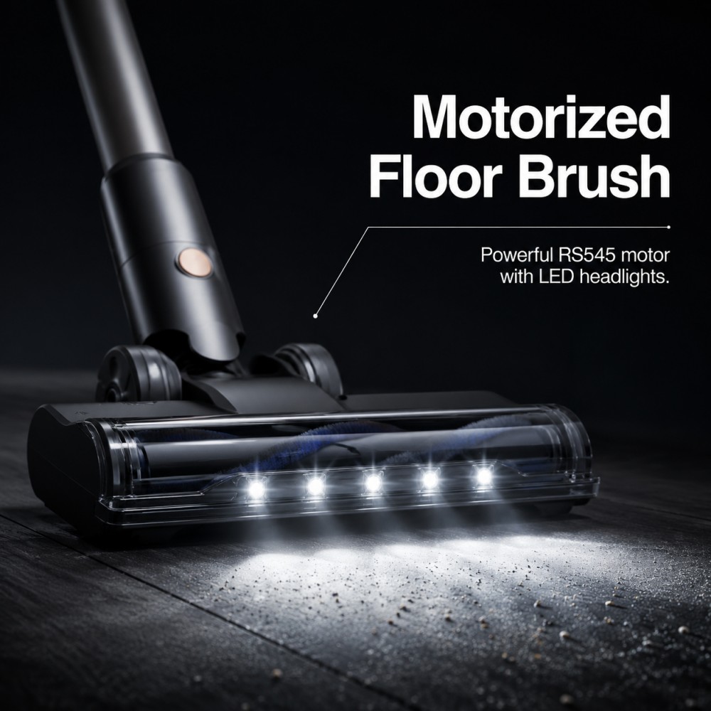 • Washable Filter Vacuum | No Consumables | Hassle-Free Cleaning• Blue-Black Stylish Design | Blends into Modern Homes | Detail-Oriented Pick• 3 Settings + 60min Runtime | Whole-Home Clean in One Go• LED Floor Brush | Lights Up Dark Corners | No Missed Spots