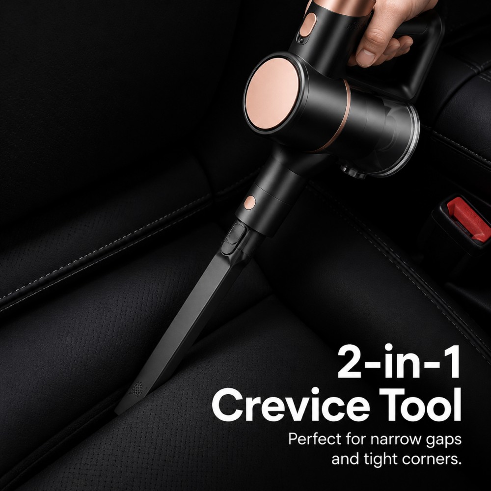 • Washable Filter Vacuum | No Consumables | Hassle-Free Cleaning• Blue-Black Stylish Design | Blends into Modern Homes | Detail-Oriented Pick• 3 Settings + 60min Runtime | Whole-Home Clean in One Go• LED Floor Brush | Lights Up Dark Corners | No Missed Spots