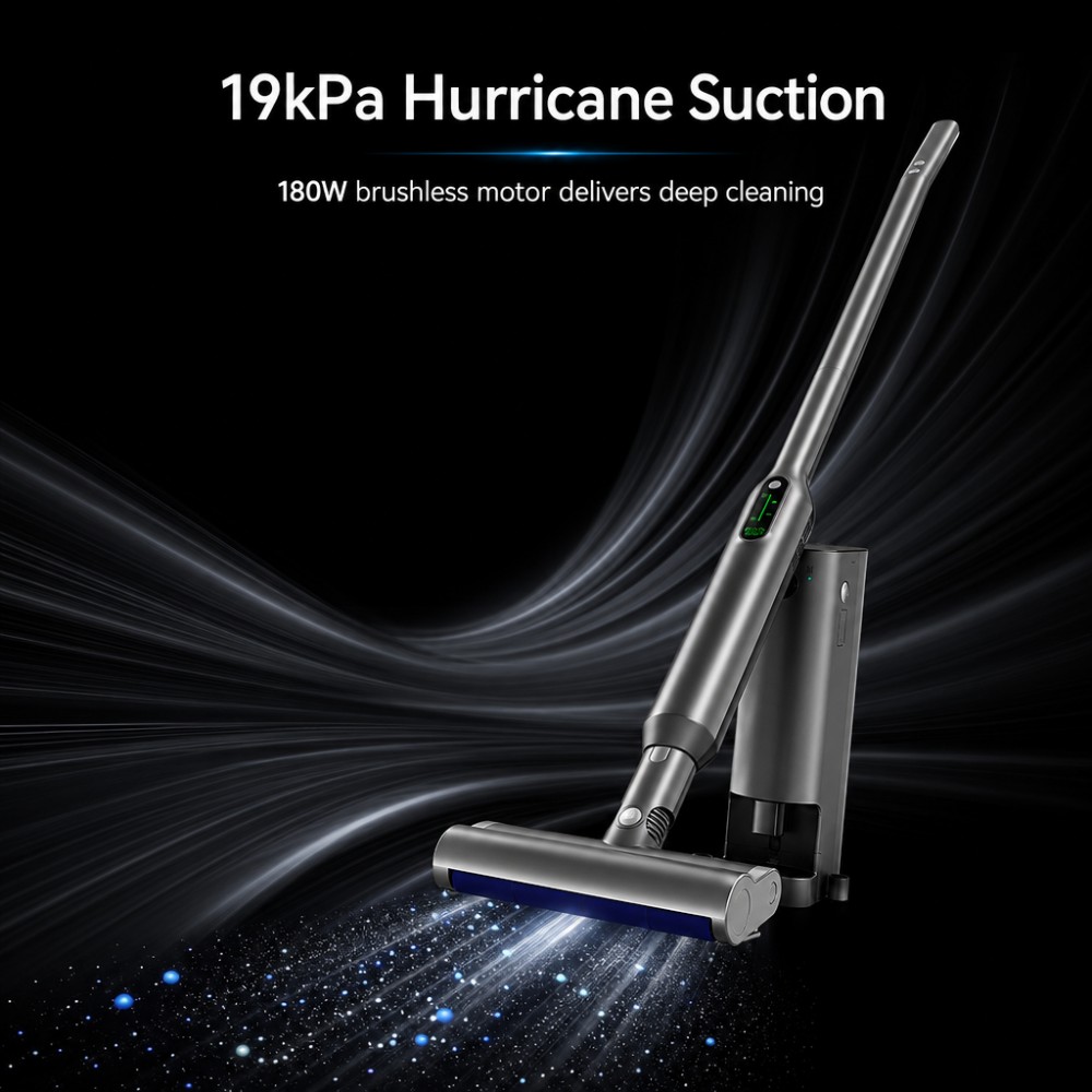 Self-emptying auto-cleaning charging base = higher-end feature for private label. The base automatically charges and clears dust, improving convenience and helping brands move upmarket.