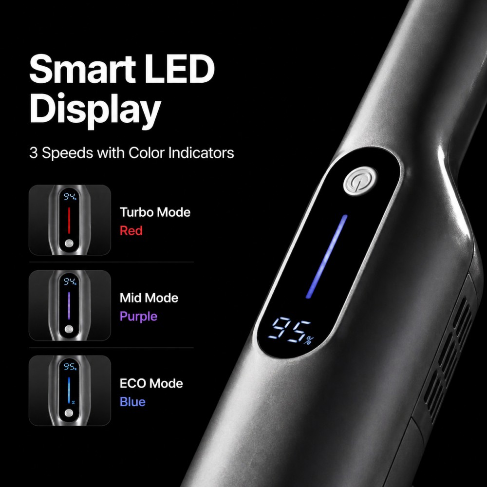 Self-emptying auto-cleaning charging base = higher-end feature for private label. The base automatically charges and clears dust, improving convenience and helping brands move upmarket.