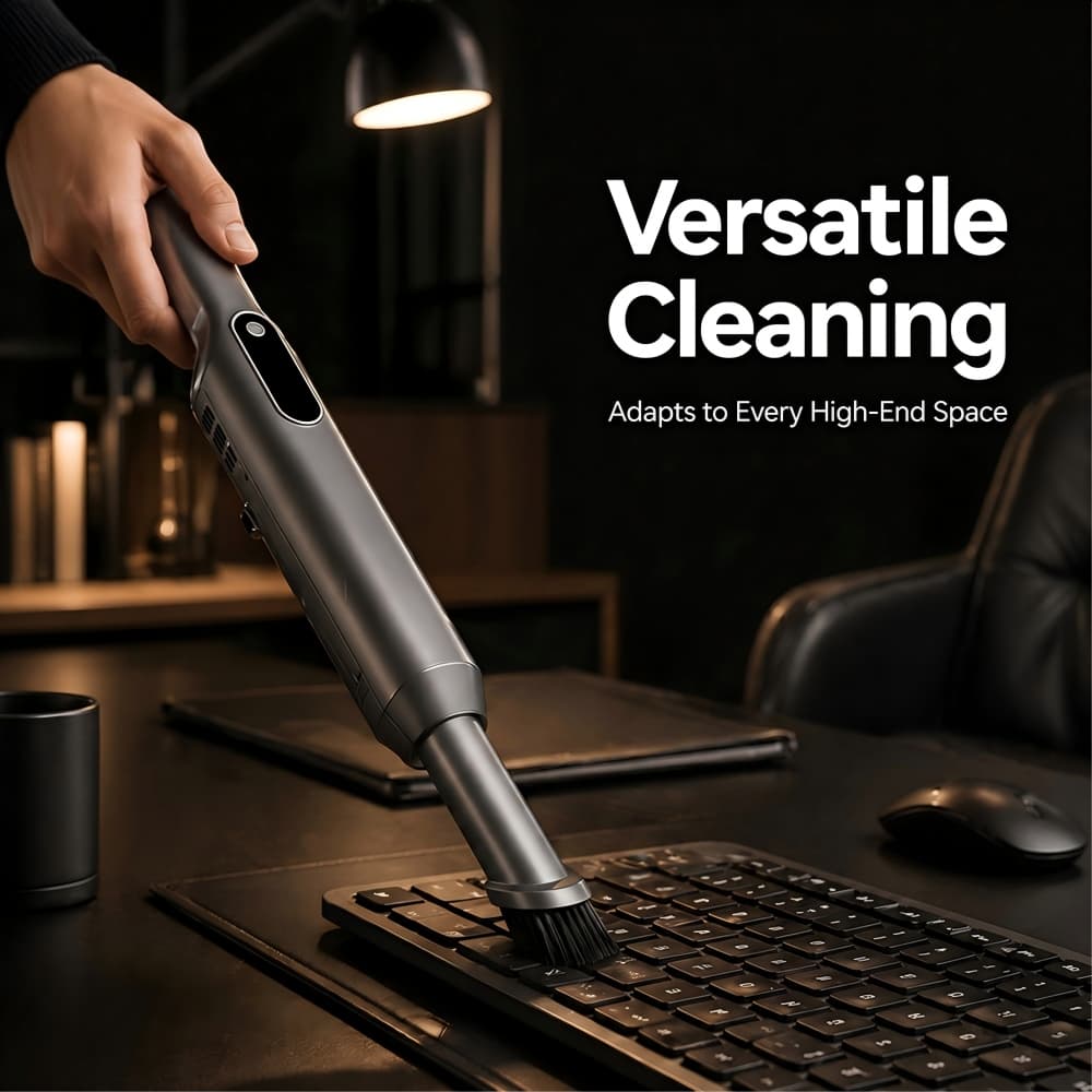 Self-emptying auto-cleaning charging base = higher-end feature for private label. The base automatically charges and clears dust, improving convenience and helping brands move upmarket.