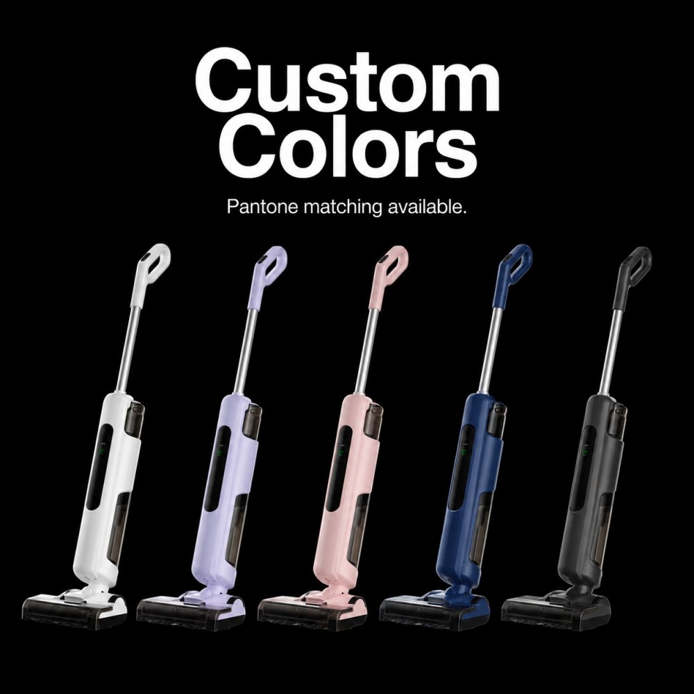 Cordless wet & dry vacuum cleaner with dual-tank system (600ml clean / 550ml dirty) — keeps clean/dirty water separated for better floor washing results| One-key 2-gear water spray — simple control for different floor conditions, ideal for retail-friendly user experience|