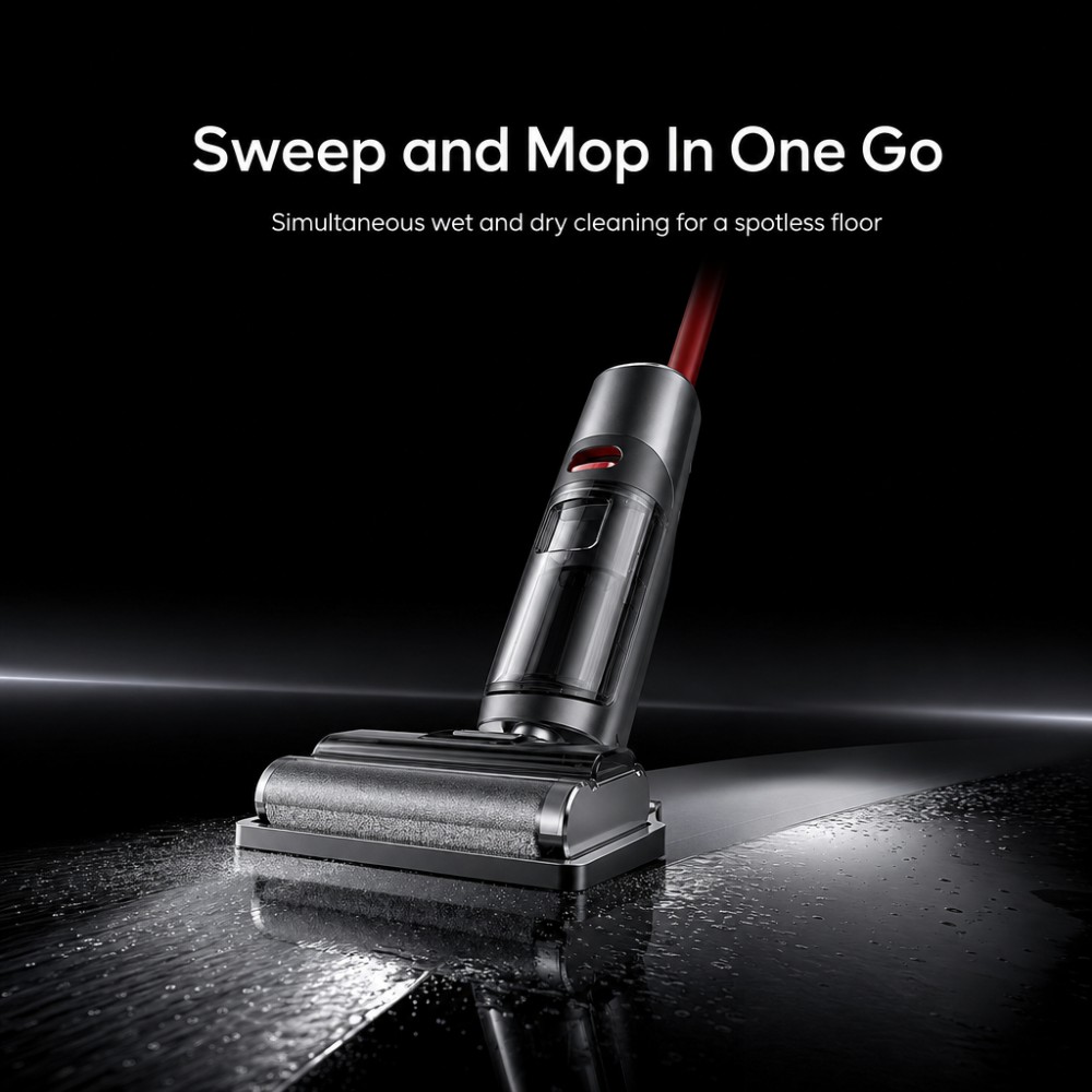 One-click self-cleaning + vertical auto shutdown for user-friendly operation. Lowers maintenance burden and improves safety perception for end-users.  Smart interaction: no-water alarm, voice prompts, and intelligent visualization. Helps brands market a “smart floor washer” experience and differentiate in crowded categories.