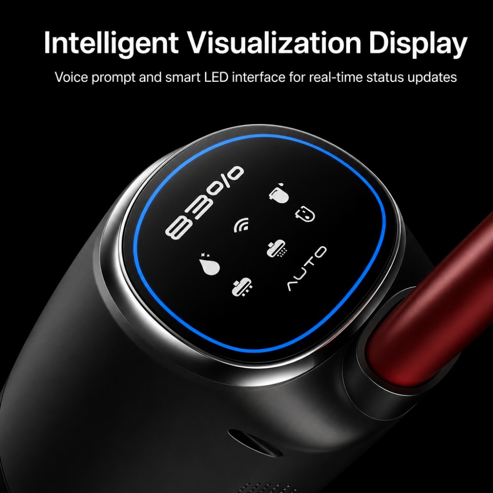 One-click self-cleaning + vertical auto shutdown for user-friendly operation. Lowers maintenance burden and improves safety perception for end-users.  Smart interaction: no-water alarm, voice prompts, and intelligent visualization. Helps brands market a “smart floor washer” experience and differentiate in crowded categories.
