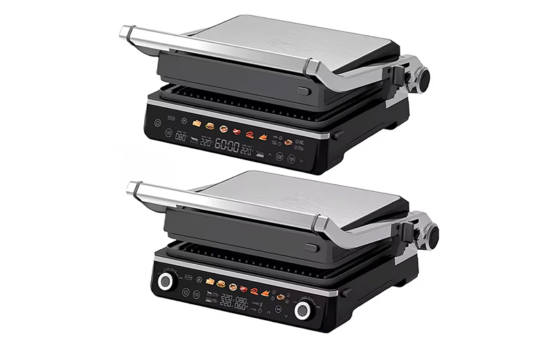 Stainless Steel Electric Grill with Removable Plates OEM
