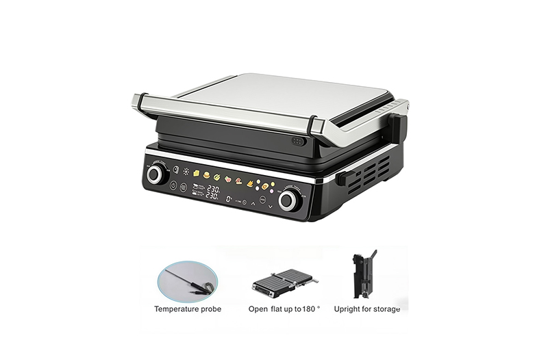 Stainless Steel Electric Grill with Removable Plates OEM