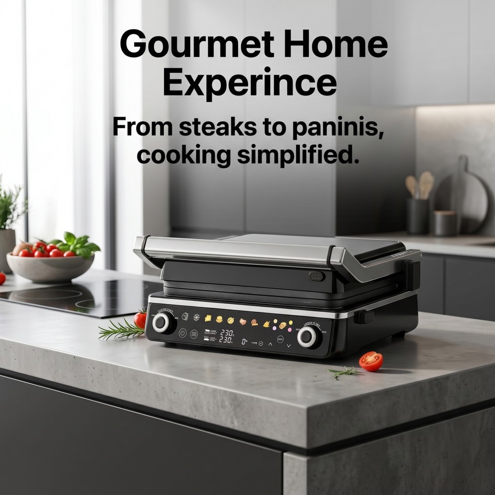 white sandwich maker for Instagram-style kitchen minimalist design panini press with LED display high-end kitchen gift recommendation designer collaboration electric grill photogenic kitchen appliance for social sharing Scandinavian style home sandwich press appliance open to co-branding campaigns collectible small appliance kitchen tool emphasizing daily rituals eco-material electric grilling machine