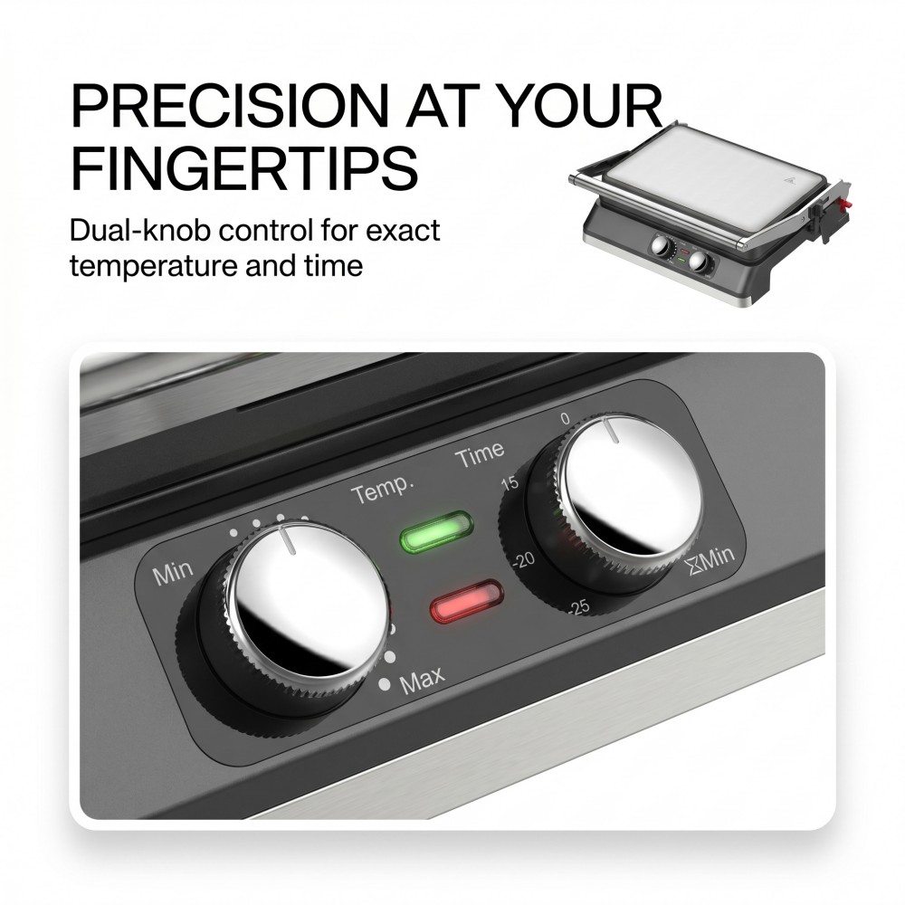 app-controlled electric griddle 2200W electric grill for EU and US market digital temperature control double-sided non-stick grill flat-open panini press for breakfast café use OEM custom color box electric grill ETL certified compact commercial grill high-margin electric grill for Amazon selling 100-240V universal voltage kitchen appliance Bluetooth-enabled smart electric BBQ device durable electric grill with free spare parts