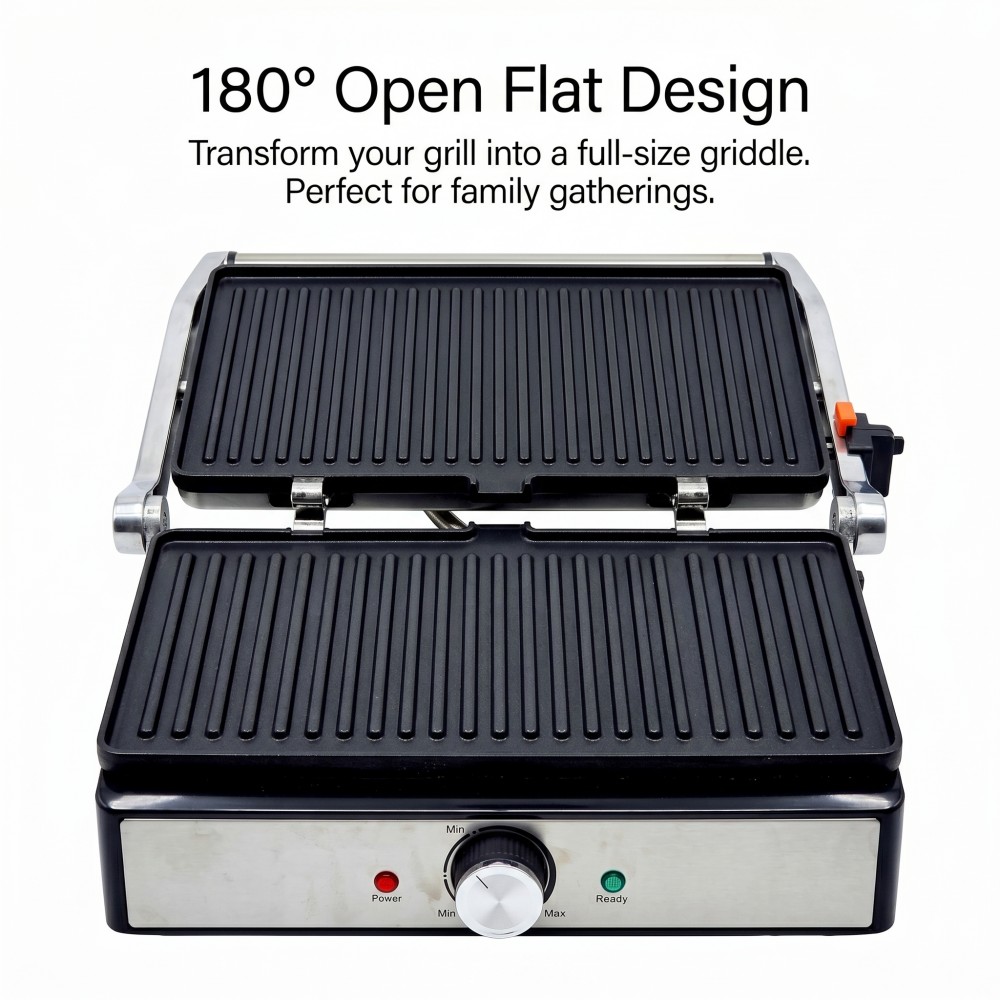 commercial contact grill with timer function 220v electric grill for fast food restaurant oem customizable double-sided heating grill low smoke emission commercial meat cooker smart electric griddle with preset cooking modes grill press for burger and chicken patty preparation durable aluminum alloy commercial grill space-saving grill for small kitchen setup top and bottom heating plates with independent temp control skd assembly electric grill for easy shipping