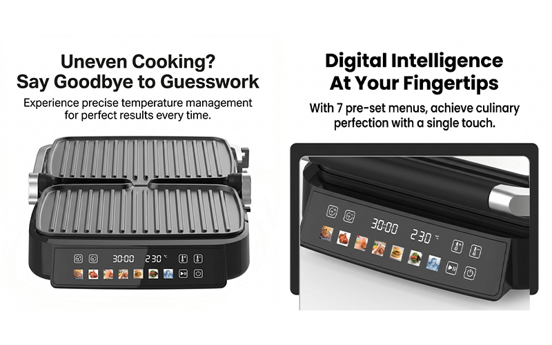 Commercial Panini Press | A+ Efficiency | OEM Supported