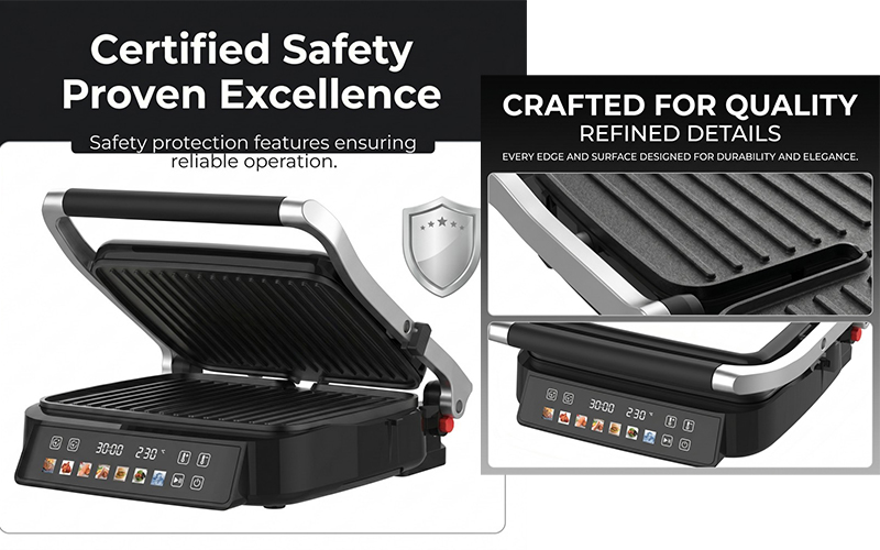  Commercial Panini Press | A+ Efficiency | OEM Supported